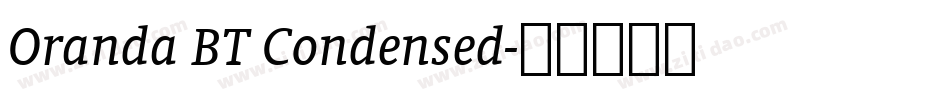Oranda BT Condensed字体转换